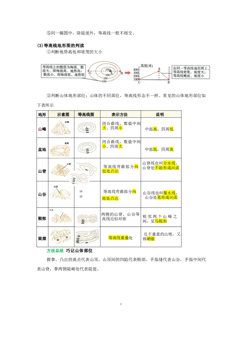 专题03地图（word）2025-2026学年初中地理人教版2024一轮复习学案知识点+习题（原卷版）_7地理中考复习_2026年中考复习（更新中）_2026中考地理一轮考点复习学案+配套课件_习题