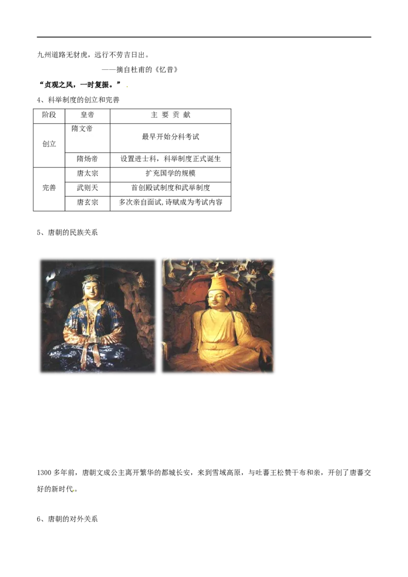 专题05隋唐时期：繁荣与开放的时代（背诵清单）_8历史中考复习_2023年中考复习资料_一轮复习_2023中考历史一轮复习学历案+教学设计+课件+测试+背诵清单(部编版)-----