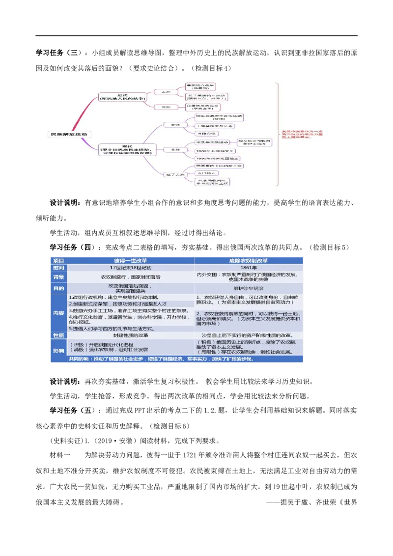 专题04殖民地人民的反抗与资本主义制度的扩展（学历案）-2020年中考历史一轮复习学历案+课件+教学设计+测试+背诵清单（部编版）_8历史中考复习_2023年中考复习资料_一轮复习
