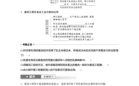 第十单元　第62课时　基因工程的应用、蛋白质工程、DNA的两个重要实验_新高考复习资料_2025年新高考资料_2025新高考一轮复习生物_2025大一轮复习讲义