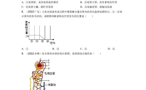 专题04生物圈中的人（三）背诵清单+跟踪训练（学生版）_6生物中考复习_2023年中考复习资料_一轮复习_2023年中考生物一轮大单元复习过过过（全国通用）