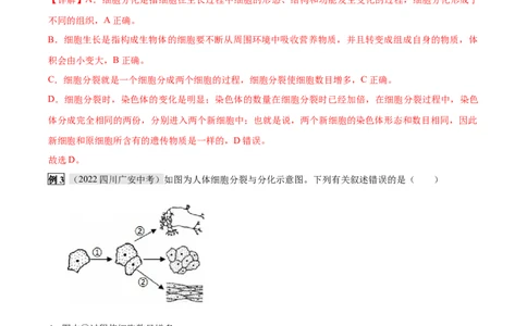 专题02细胞怎样构成生物体（解析版）_6生物中考复习_2023年中考复习资料_专项复习_2023年中考生物总复习真题探究与变式训练（全国通用）