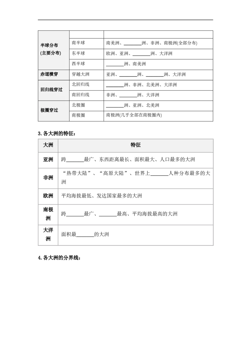 专题03陆地和海洋（讲义）（原卷版）-2023年中考地理一轮复习讲练测_7地理中考复习_2023年中考复习资料_一轮复习_2023年中考地理一轮复习讲练测