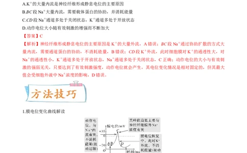 考向17神经调节-备战2023年高考生物一轮复习考点微专题（全国通用）（解析版）(1)_通用版（老高考）复习资料_2023年复习资料_一轮复习