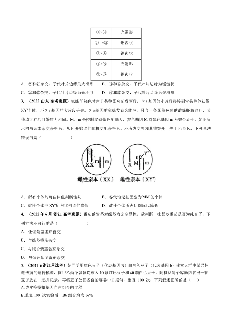 考向10基因的自由组合定律-备战2023年高考生物一轮复习考点微专题（全国通用）（原卷版）(1)_通用版（老高考）复习资料_2023年复习资料_一轮复习