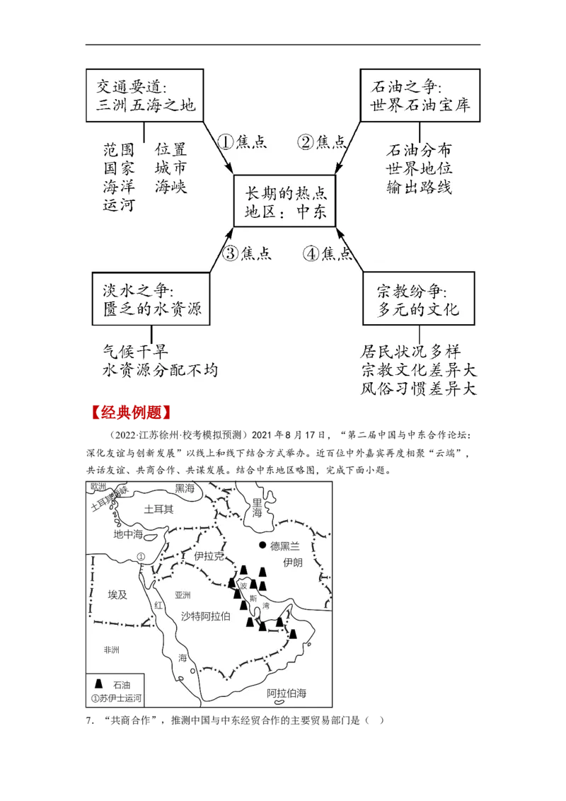 专题09了解区域-中东地区、欧洲西部（讲义）（解析版）-2023年中考地理一轮复习讲练测_7地理中考复习_2023年中考复习资料_一轮复习_2023年中考地理一轮复习讲练测