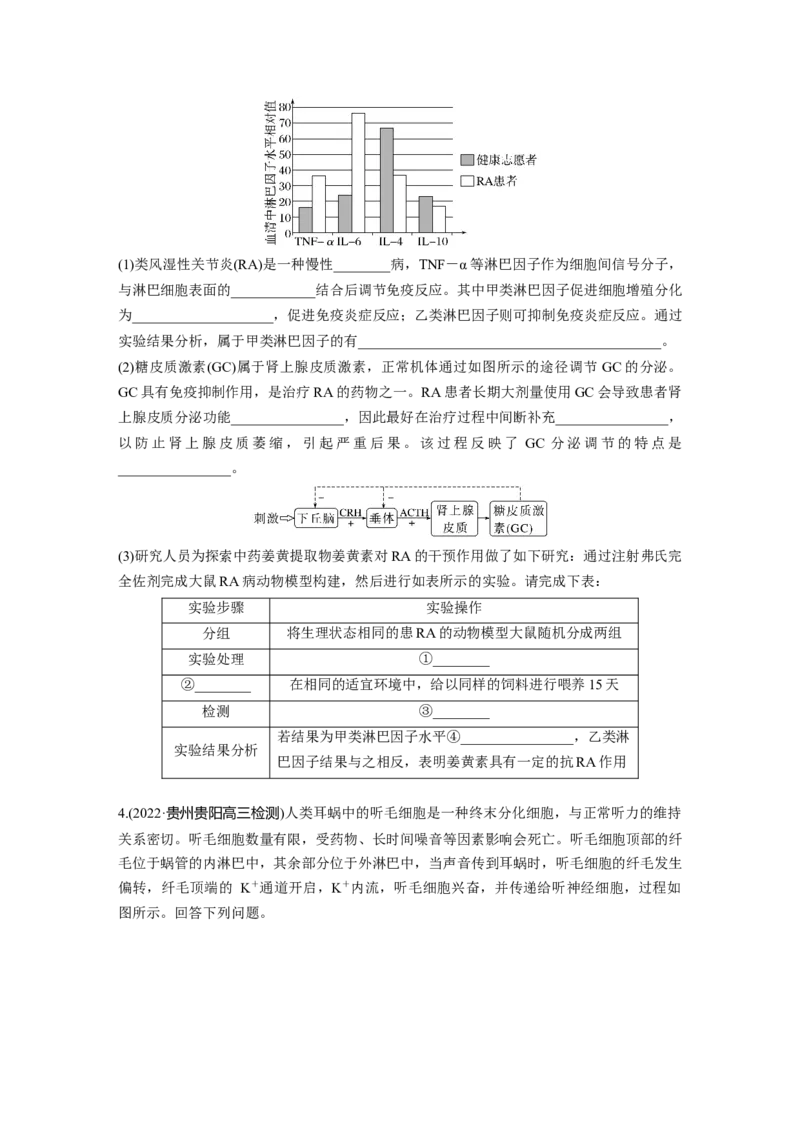 考前特训　专项三(三)个体稳态_通用版（老高考）复习资料_2023年复习资料_二轮复习_2023年高考生物二轮复习讲义+课件（全国版）_2023年高考生物二轮复习讲义（全国版）_学生版_考前特训