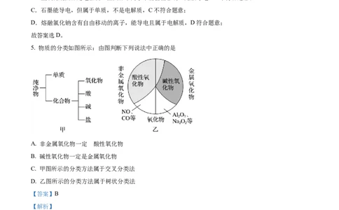 精品解析：陕西省汉中市西乡县第一中学2025-2026学年高一上学期9月月考化学试题（解析版）_2025年10月高一试卷_251008陕西省汉中市西乡县第一中学2025-2026学年高一上学期9月月考