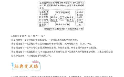考向14基因突变及其他变异-备战2023年高考生物一轮复习考点微专题（全国通用）（解析版）(1)_通用版（老高考）复习资料_2023年复习资料_一轮复习