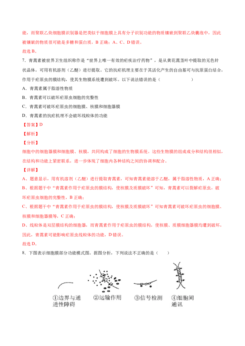 考向02细胞的基本结构-备战2023年高考生物一轮复习考点微专题（全国通用）（解析版）(1)_通用版（老高考）复习资料_2023年复习资料_一轮复习