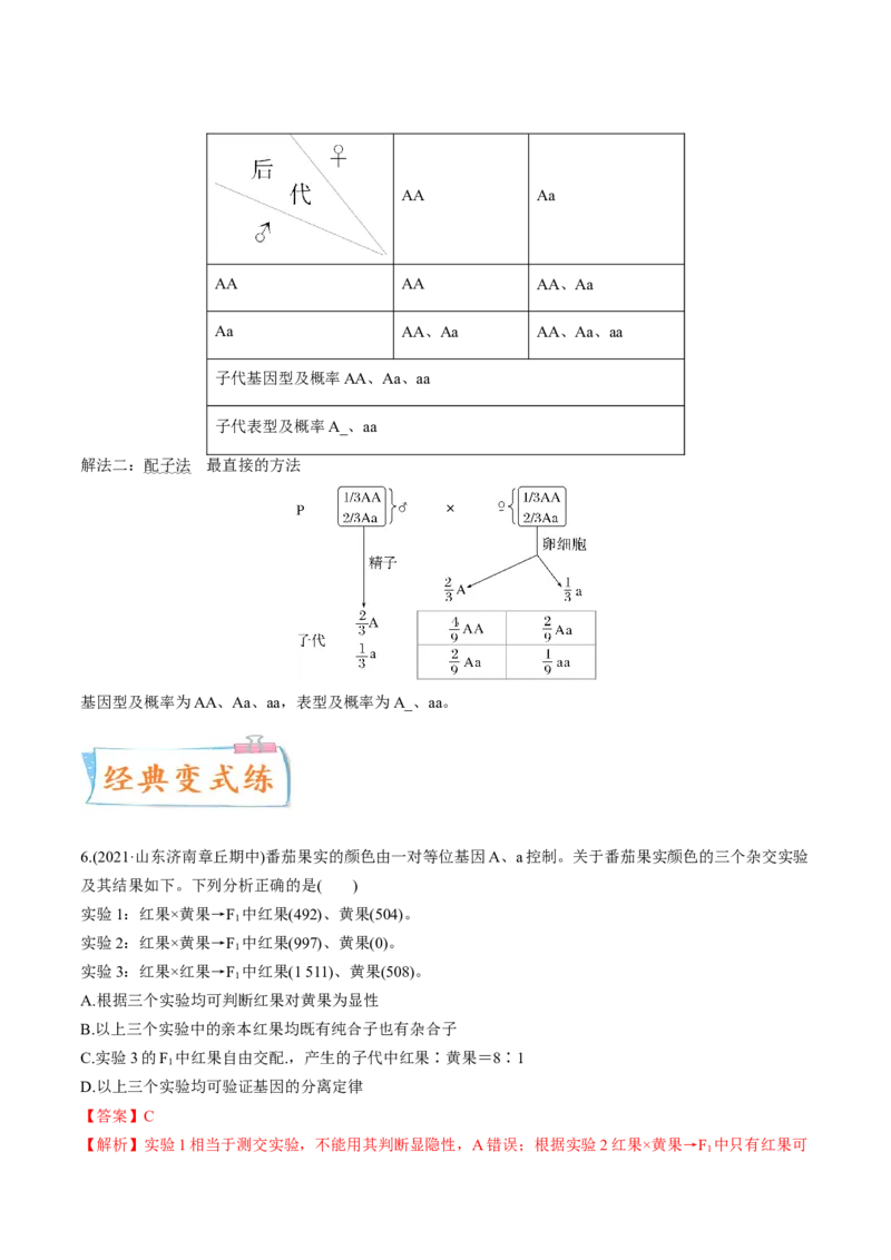 考向09基因的分离定律-备战2023年高考生物一轮复习考点微专题（全国通用）（解析版）_通用版（老高考）复习资料_2023年复习资料_一轮复习
