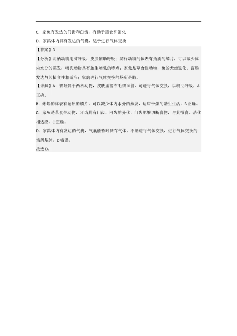 专题12动物的主要类群-备战2023年中考生物核心考点梳理与必背_6生物中考复习_2023年中考复习资料_专项复习_备战2023年中考生物核心考点梳理与必背