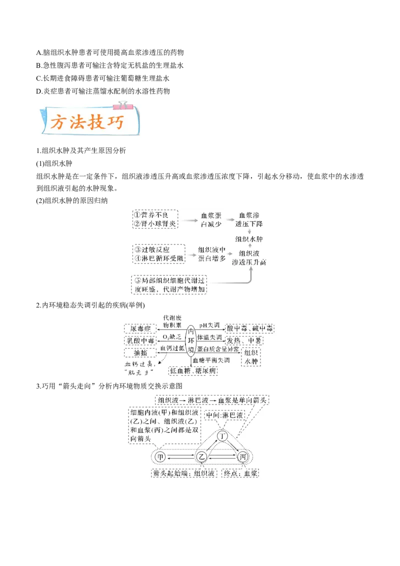 考向16人体内环境稳态及实例-备战2023年高考生物一轮复习考点微专题（全国通用）（原卷版）_通用版（老高考）复习资料_2023年复习资料_一轮复习
