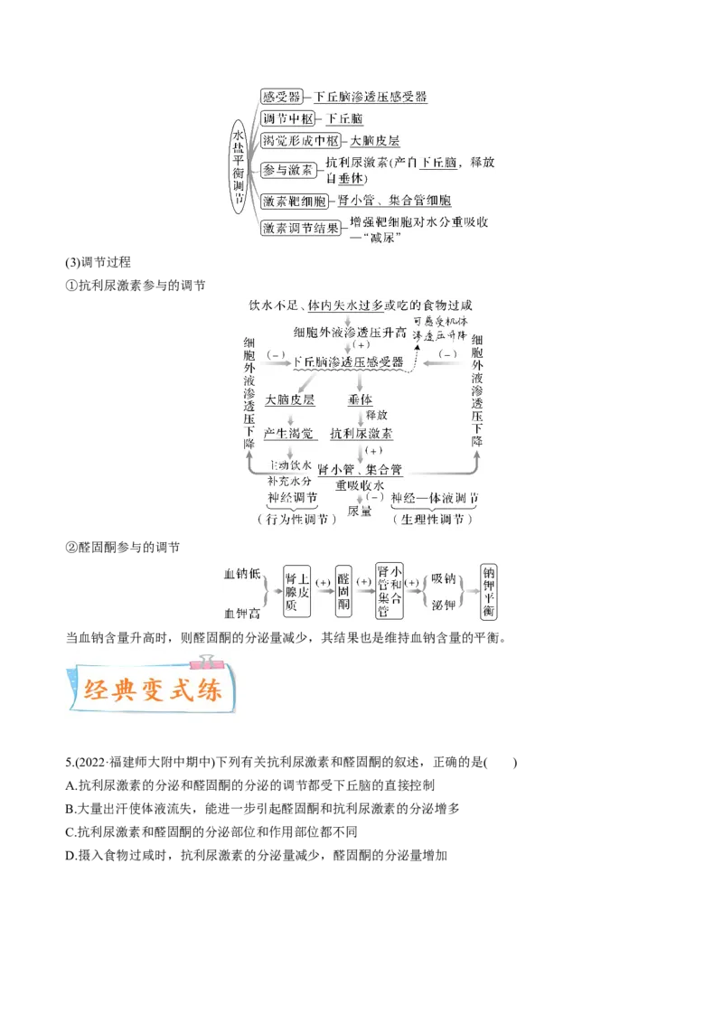考向16人体内环境稳态及实例-备战2023年高考生物一轮复习考点微专题（全国通用）（原卷版）_通用版（老高考）复习资料_2023年复习资料_一轮复习