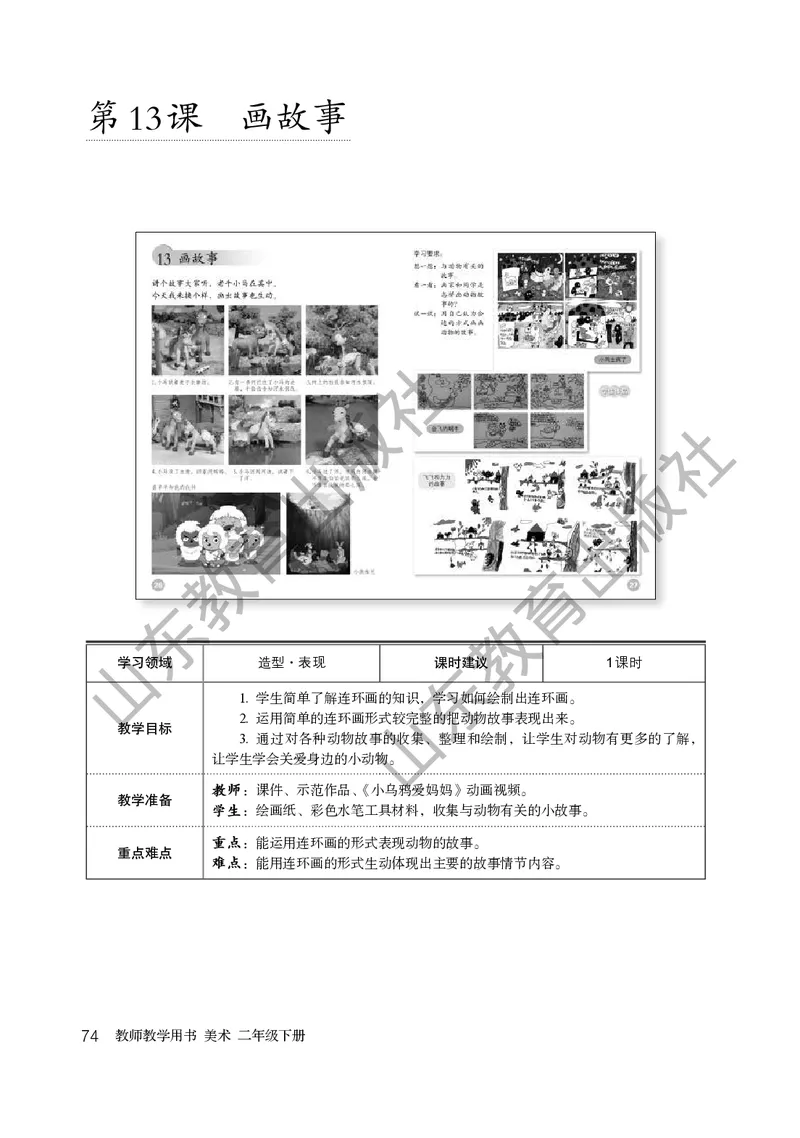 （五四学制）美术教师教学用书2年级下册_电子课本_小学教学用书_小学美术_鲁教版