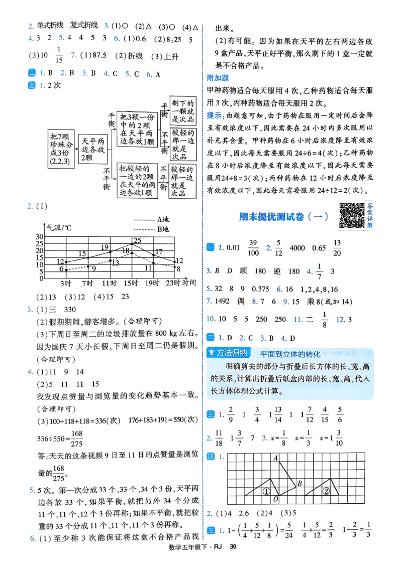 26春五年级下册四星学霸-数学人教-答案解析_2026春人教数学《四星学霸》_5下数学人教26春四星学霸提高版