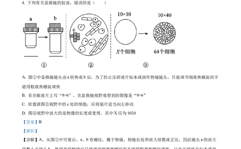 精品解析：河南省南阳市六校2025-2026学年高一上学期10月月考生物试题（解析版）_2025年10月高一试卷_251016河南省南阳市六校2025-2026学年高一上学期第一次联考（全）