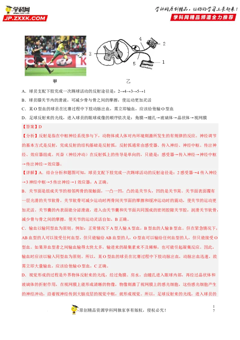 专题13动物的运动和行为（习题帮）（解析版）_6生物中考复习_2023年中考复习资料_一轮复习_备战2023年中考生物一轮复习考点帮（全国通用）288506454