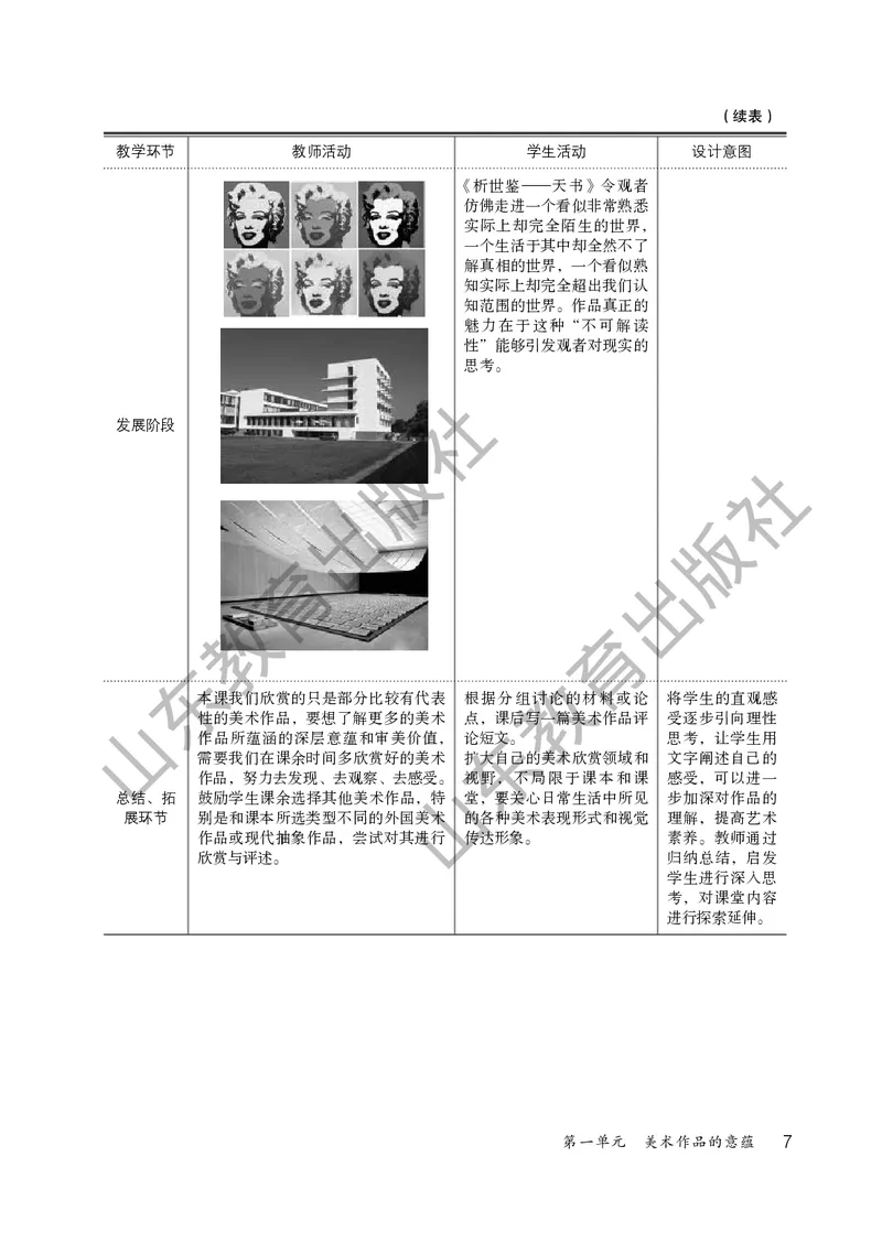 （五四学制）美术教师教学用书7年级下册_电子课本_初中教学用书_鲁教版
