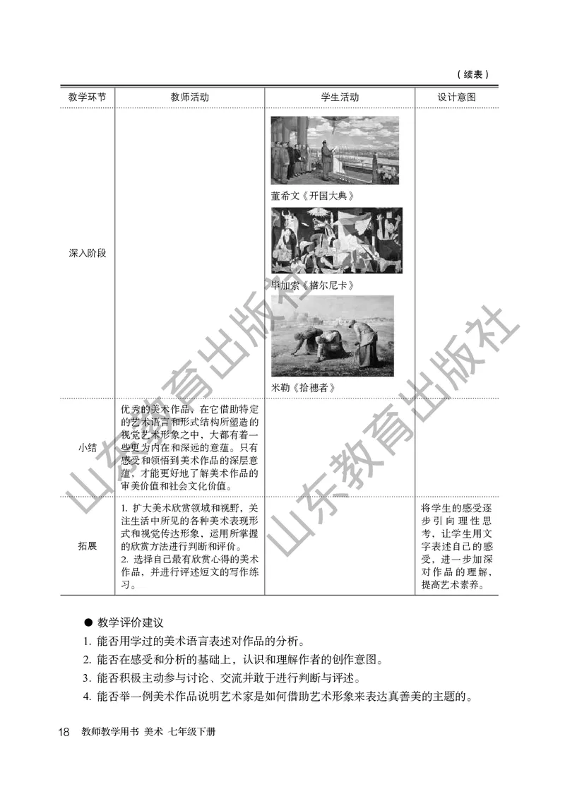 （五四学制）美术教师教学用书7年级下册_电子课本_初中教学用书_鲁教版