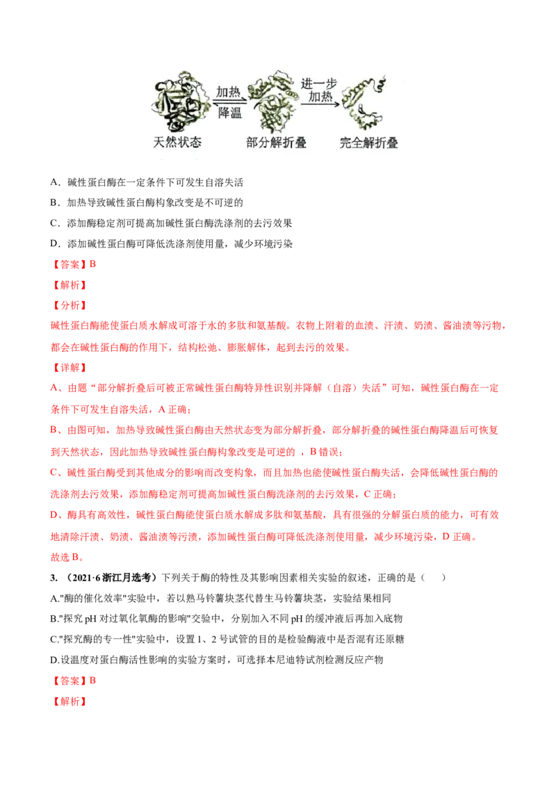 考向04ATP和酶-备战2023年高考生物一轮复习考点微专题（全国通用）（解析版）(1)_通用版（老高考）复习资料_2023年复习资料_一轮复习_备战2023年高考生物一轮复习考点微专题（全国通用）