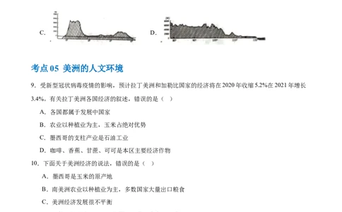 专题09非洲和美洲（梯级进阶练）（原卷版）_7地理中考复习_2024年中考复习资料_一轮复习资料_❤2024年中考地理一轮复习讲练测（全国通用）_配套练习