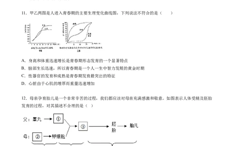 专题09人的由来-2022年中考生物一轮复习抓重点考典型（人教版）（原卷版）_6生物中考复习_2023年中考复习资料_一轮复习_2022年中考生物一轮复习抓重点考典型（人教版）