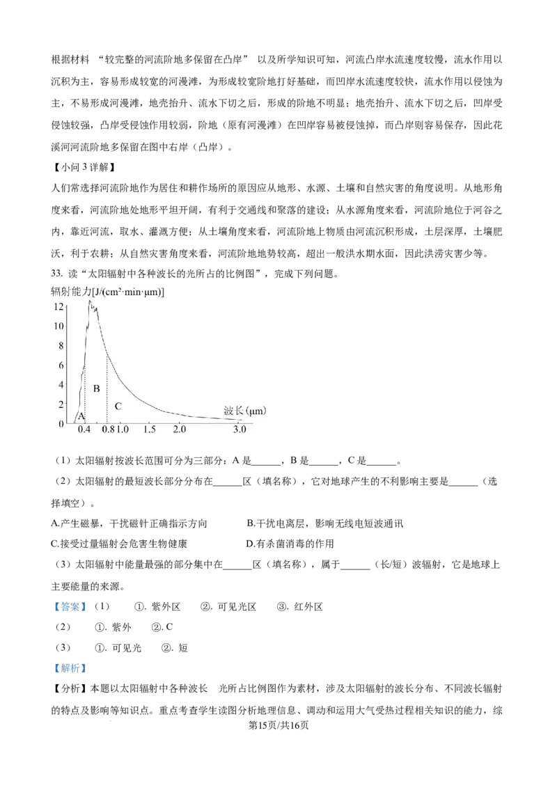 精品解析：湖南省长沙市雅礼中学2025-2026学年高一上学期第一次质量检测地理试题（解析版）_2025年10月高一试卷