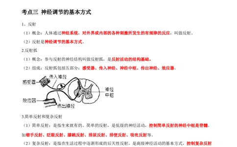 专题14人体生命活动的调节-2022年中考生物一轮复习抓重点考典型（人教版）（原卷版）_6生物中考复习_2023年中考复习资料_一轮复习_2022年中考生物一轮复习抓重点考典型（人教版）