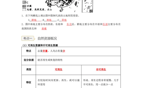 专题18中国的自然资源（讲义）（解析版）-2023年中考地理一轮复习讲练测_7地理中考复习_2023年中考复习资料_一轮复习_2023年中考地理一轮复习讲练测