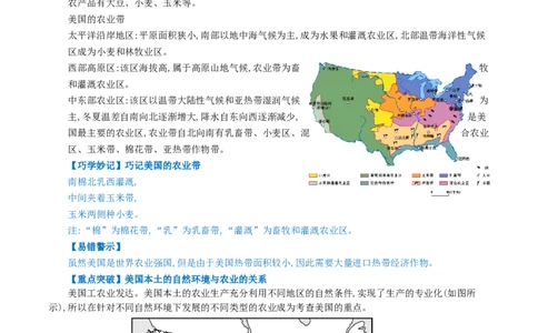 专题15美国和巴西（背记帮）-备战2024年中考地理一轮复习考点帮（全国通用）（挖空版）_7地理中考复习_2024年中考复习资料_一轮复习资料_配套背记资料（挖空版）