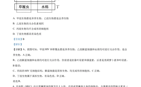 精品解析：河北省NT20联考2025-2026学年高一上学期10月月考生物试题（解析版）_2025年10月高一试卷_251029河北省NT20名校联合体2025-2026学年高一上学期10月联考