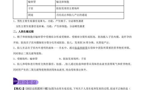 专题17生物的生殖和发育（解析版）_6生物中考复习_2023年中考复习资料_专项复习_2023年中考生物总复习真题探究与变式训练（全国通用）