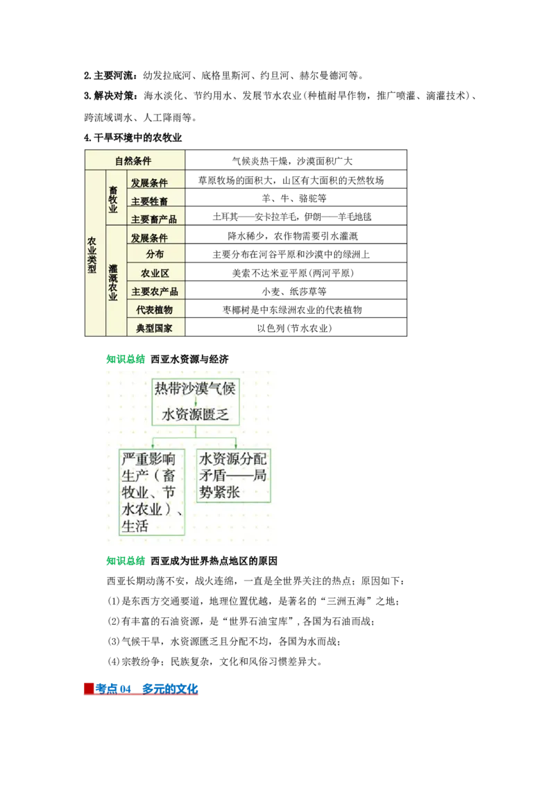 专题11东半球其他的地区和国家（word）2025-2026学年初中地理人教版2024一轮复习学案知识点+习题（解析版)_7地理中考复习_2026年中考复习（更新中）_习题