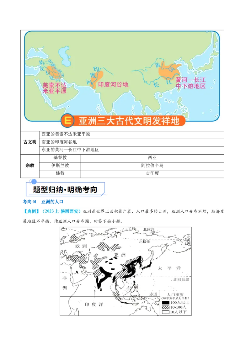 专题08亚洲和欧洲（讲义）（原卷版）_7地理中考复习_2024年中考复习资料_一轮复习资料_❤2024年中考地理一轮复习讲练测（全国通用）_配套讲义