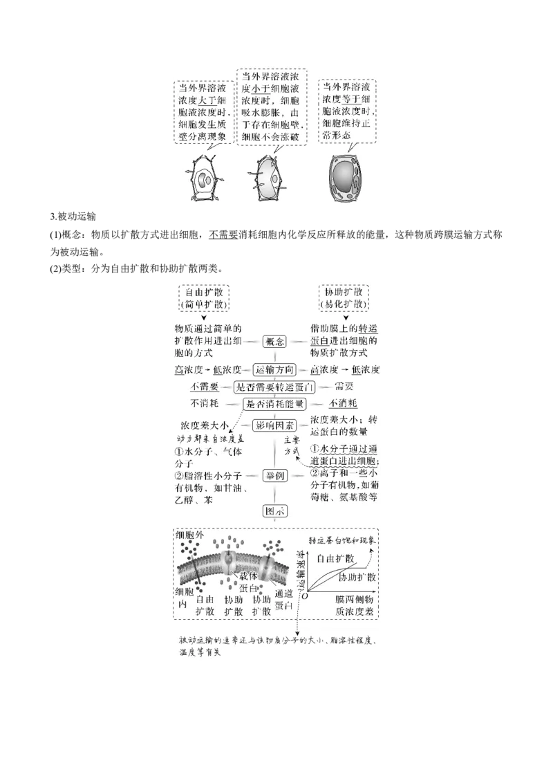 考向03细胞内物质输入和输出-备战2023年高考生物一轮复习考点微专题（全国通用）（原卷版）_通用版（老高考）复习资料_2023年复习资料_一轮复习