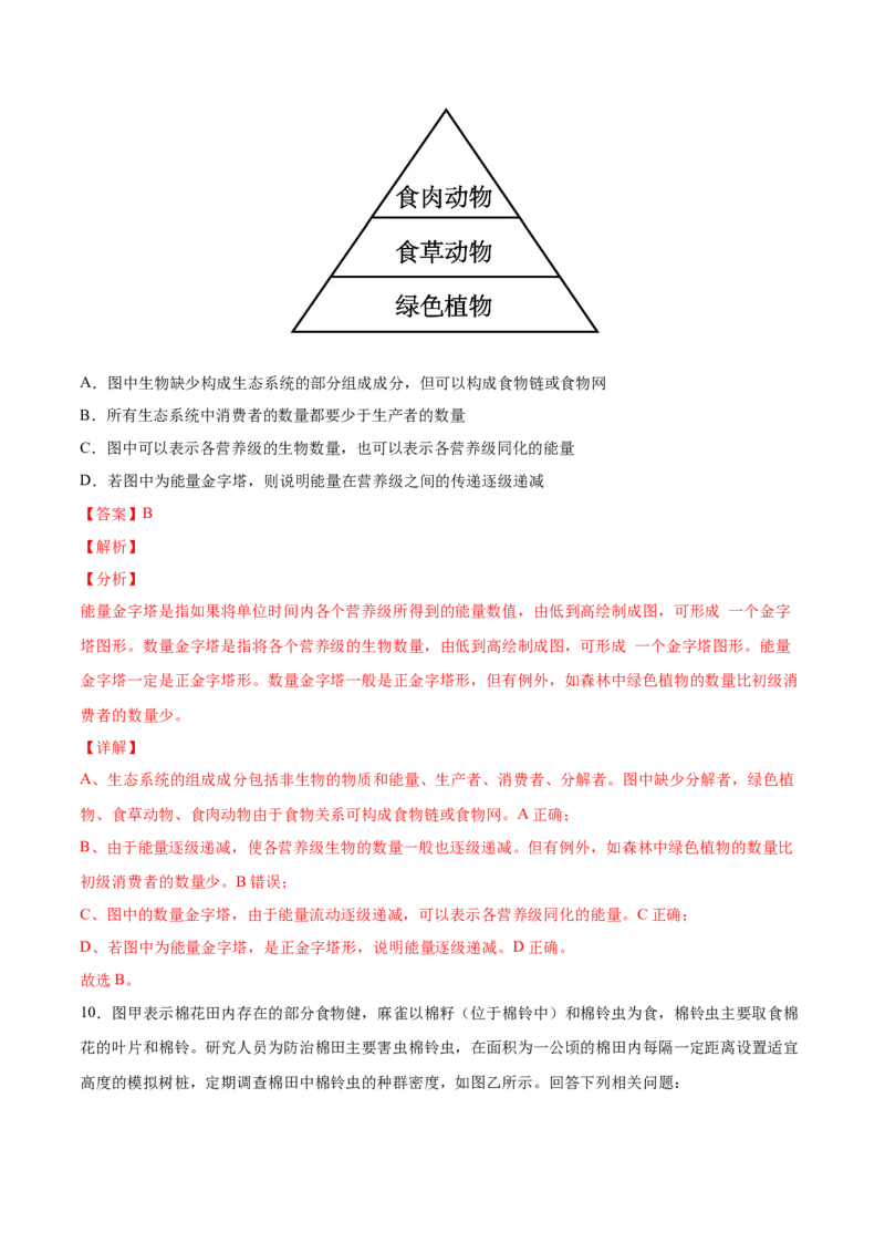 考向23生态系统的结构与能量流动-备战2023年高考生物一轮复习考点微专题（全国通用）（解析版）_通用版（老高考）复习资料_2023年复习资料_一轮复习
