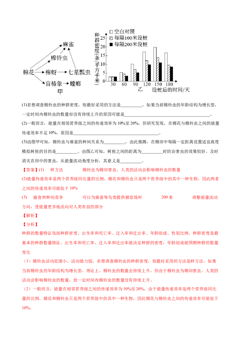 考向23生态系统的结构与能量流动-备战2023年高考生物一轮复习考点微专题（全国通用）（解析版）_通用版（老高考）复习资料_2023年复习资料_一轮复习