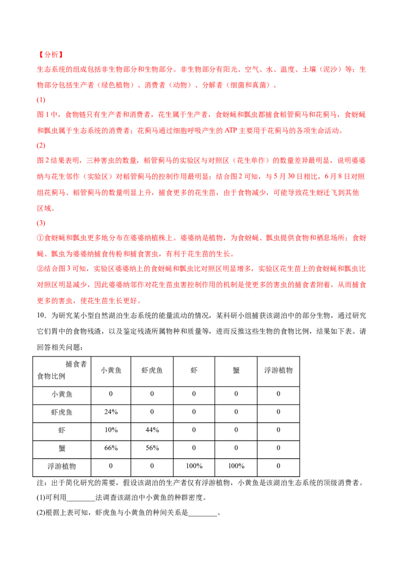 考向23生态系统的结构与能量流动-备战2023年高考生物一轮复习考点微专题（全国通用）（解析版）_通用版（老高考）复习资料_2023年复习资料_一轮复习