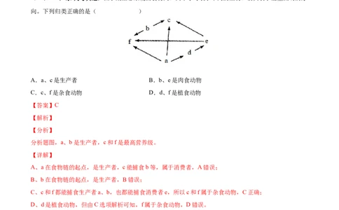 考向23生态系统的结构与能量流动-备战2023年高考生物一轮复习考点微专题（全国通用）（解析版）_通用版（老高考）复习资料_2023年复习资料_一轮复习