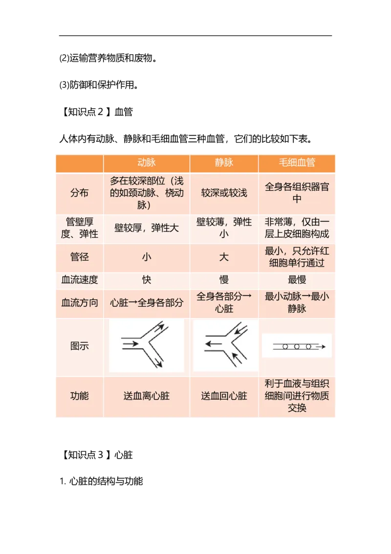 专题09人体内物质的运输-备战2023年中考生物核心考点梳理与必背_6生物中考复习_2023年中考复习资料_专项复习_备战2023年中考生物核心考点梳理与必背