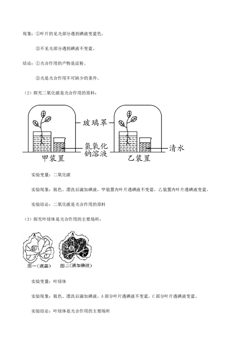 专题10绿色植物与生物圈中的碳&mdash;氧平衡（原卷版）_6生物中考复习_2023年中考复习资料_专项复习_2023年中考生物总复习真题探究与变式训练（全国通用）