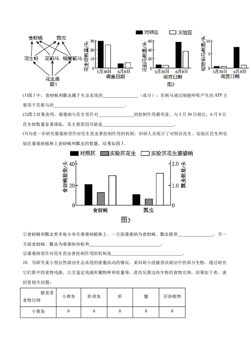 考向23生态系统的结构与能量流动-备战2023年高考生物一轮复习考点微专题（全国通用）（原卷版）(1)_通用版（老高考）复习资料_2023年复习资料_一轮复习