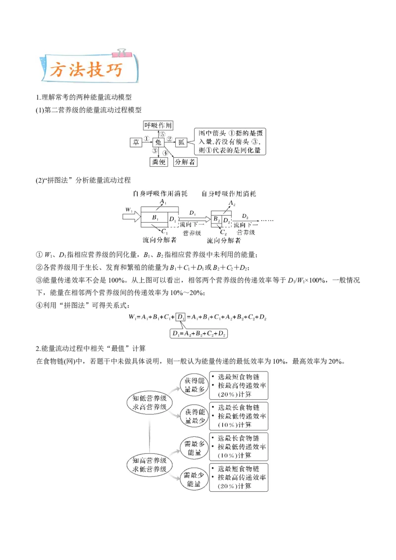 考向23生态系统的结构与能量流动-备战2023年高考生物一轮复习考点微专题（全国通用）（原卷版）(1)_通用版（老高考）复习资料_2023年复习资料_一轮复习