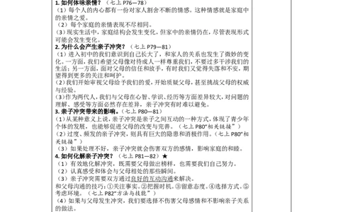七年级上册第三单元师长情谊2026年道德与法治中考一轮复习_9道法中考复习_2026年中考复习（更新中）_2026年道德与法治中考一轮复习教案