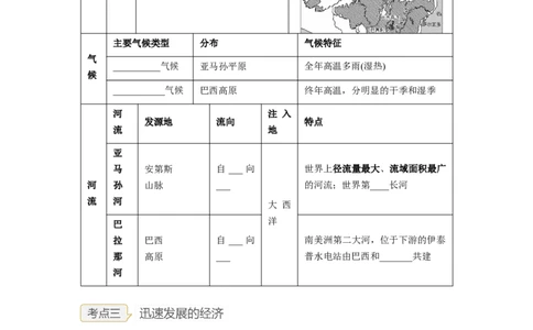专题14走进国家-巴西、澳大利亚（讲义）（原卷版）-2023年中考地理一轮复习讲练测_7地理中考复习_2023年中考复习资料_一轮复习_2023年中考地理一轮复习讲练测