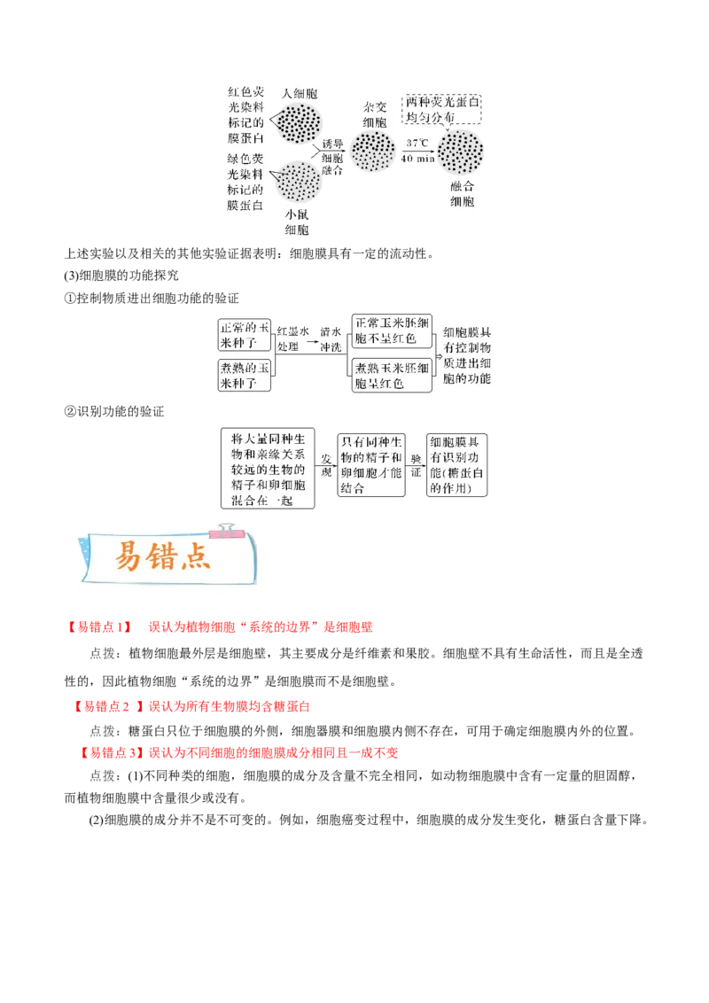 考向02细胞的基本结构-备战2023年高考生物一轮复习考点微专题（全国通用）（原卷版）(1)_通用版（老高考）复习资料_2023年复习资料_一轮复习
