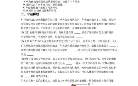 专题13人体的呼吸（原卷版）_6生物中考复习_2024年中考复习资料_一轮复习资料_完精准复习课件精讲ppt+习题精练备战2024年中考生物一轮复习全考点通关_配套练习