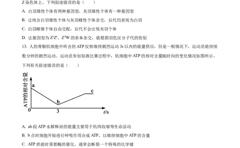 精品解析：广东省湛江市2024-2025学年高一下学期4月期中生物试题（原卷版）_2026年04月高一试卷_260427广东省湛江市2024-2025学年高一下学期期中考试