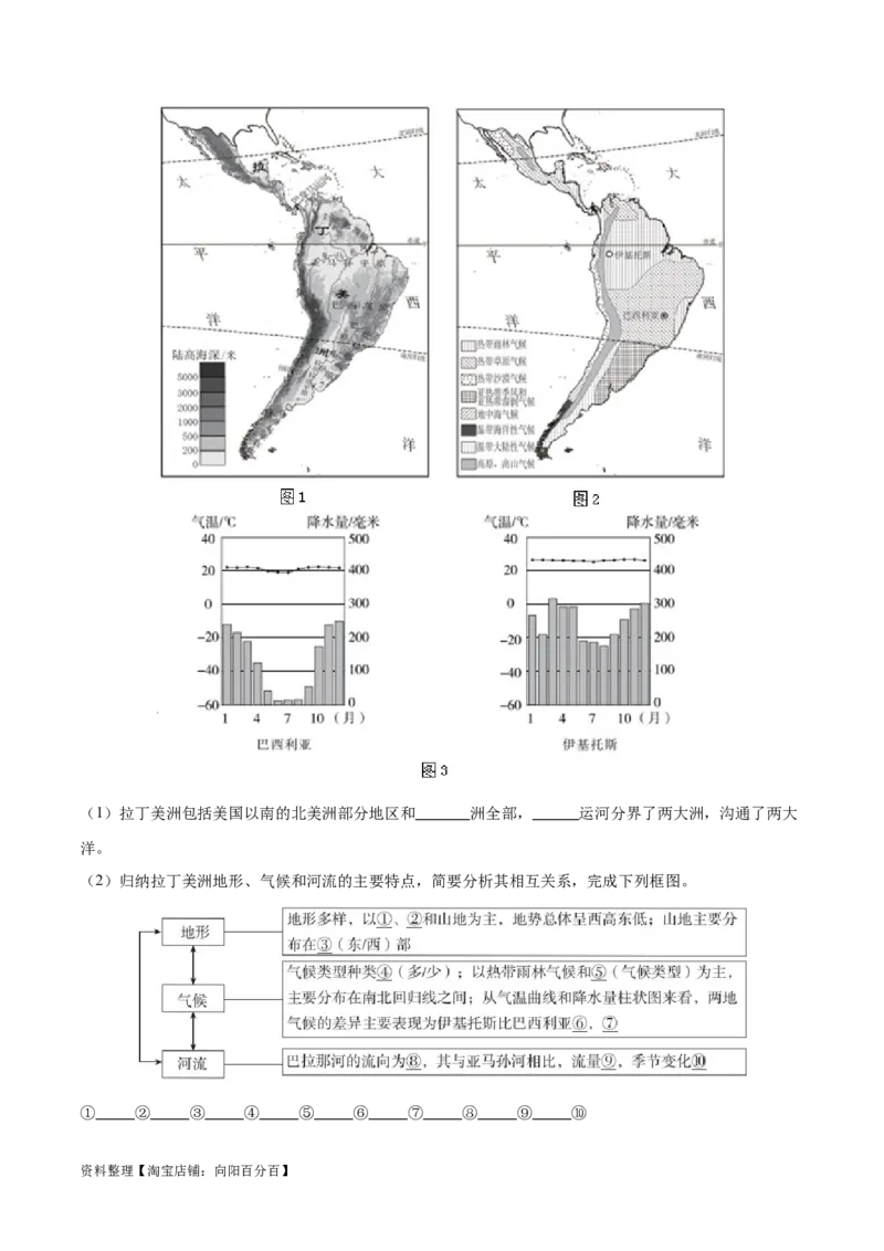 专题13北美洲及美国-备战2024年中考地理识图速记手册与变式演练（全国通用）（解析版）_7地理中考复习_2024年中考复习资料_专项复习资料_答案解析版